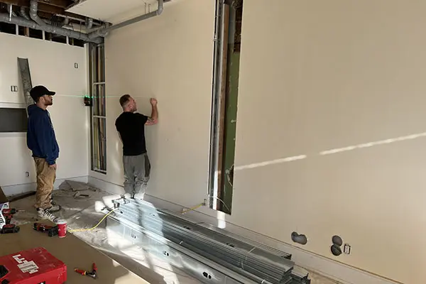 contractor working on commercial project